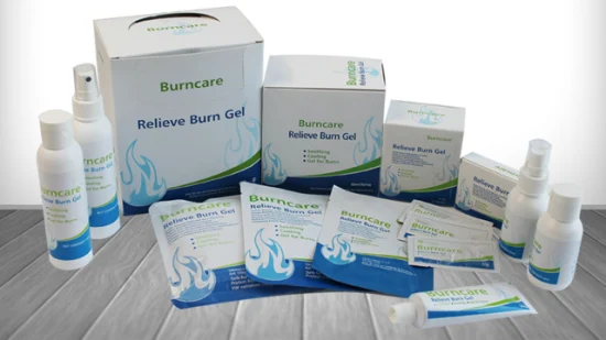 Burn Gel Dressing Impregnated with Water-Soluble Gel to Soothe Emergency Fire Burn