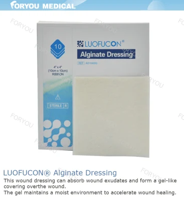 Huizhou Foryou Medical Absorbs Wound Fluid Diabetic Foot Ulcers Calcium Ion Alginate Wound Dressing Medical Hemostatic Dressing